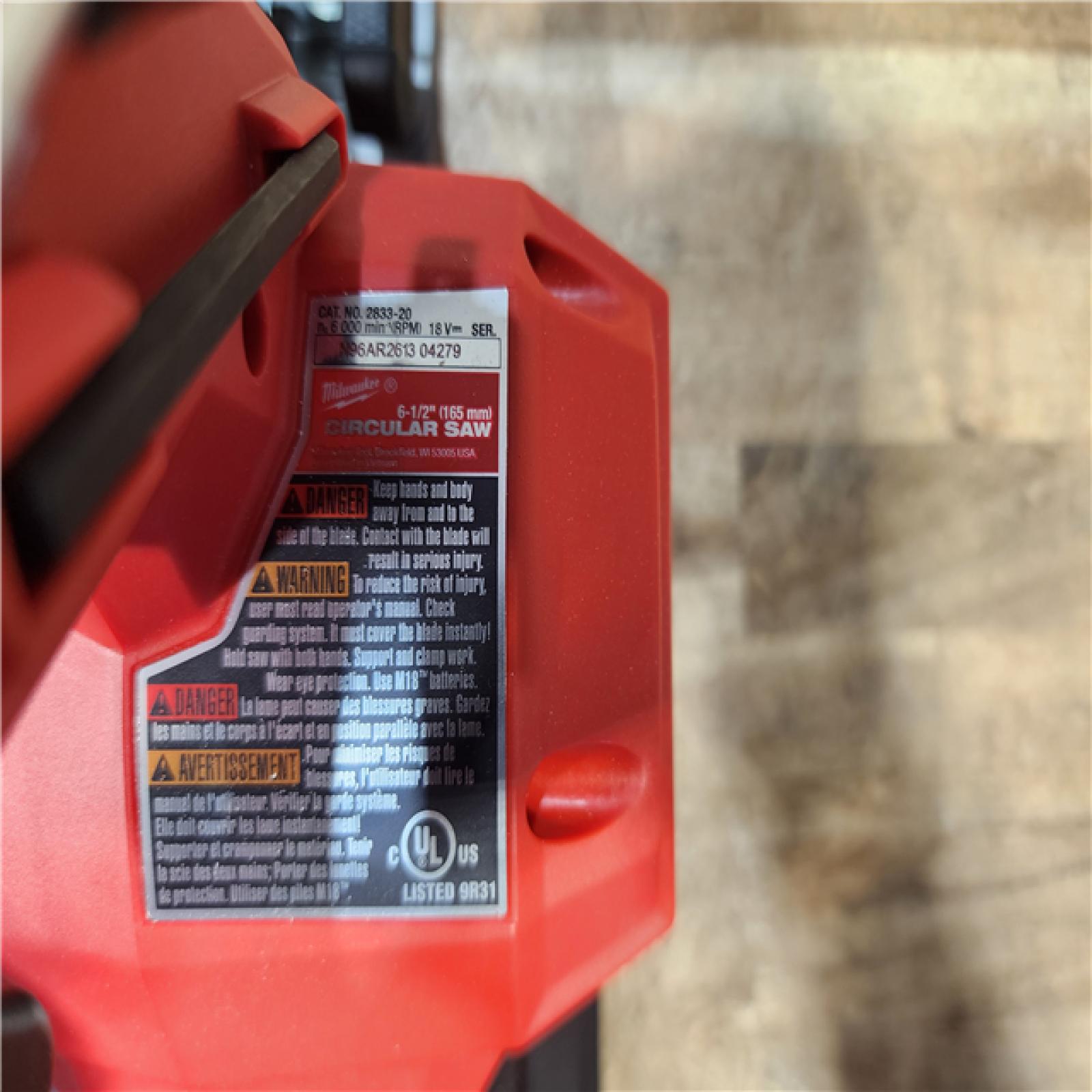 HOUSTON LOCATION - AS - IS Milwaukee FUEL 18V Lithium-Ion Brushless Cordless 6-1/2 in. Circular Saw (Tool-Only)