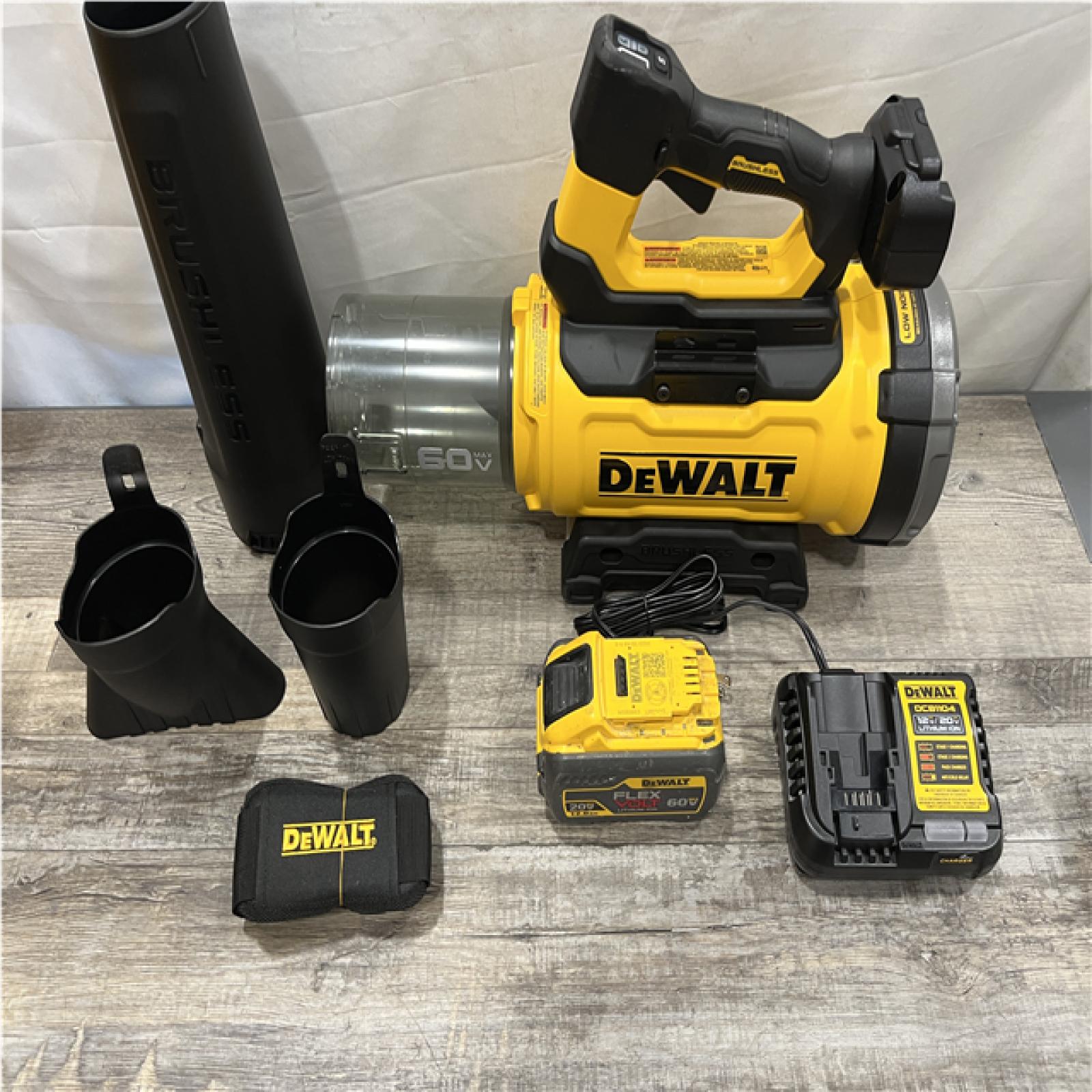AS-IS DEWALT FLEXVOLT 60V MAX 160 MPH 760 CFM Brushless Cordless Axial Blower Kit