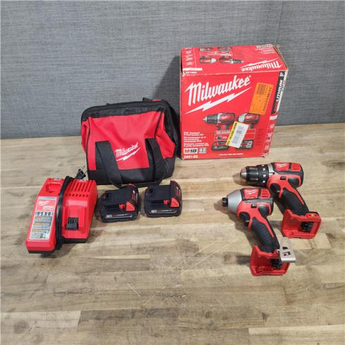 HOUSTON LOCATION - AS-IS Milwaukee 18V Cordless Brushed 2-Tool Drill/Driver and Impact Driver Kit