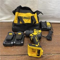 AS-IS ATOMIC 20V MAX Cordless Brushless Compact 1/2 in. Drill/Driver, (2) 20V 1.3Ah Batteries, Charger and Bag
