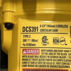 AS-IS DEWALT 20-Volt MAX Lithium-Ion Cordless 6-1/2 in. Circular Saw (Tool-Only)