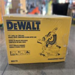 NEW! - DEWALT 15 Amp Corded 12 in. Double Bevel Sliding Compound Miter Saw  Blade Wrench and Material Clamp