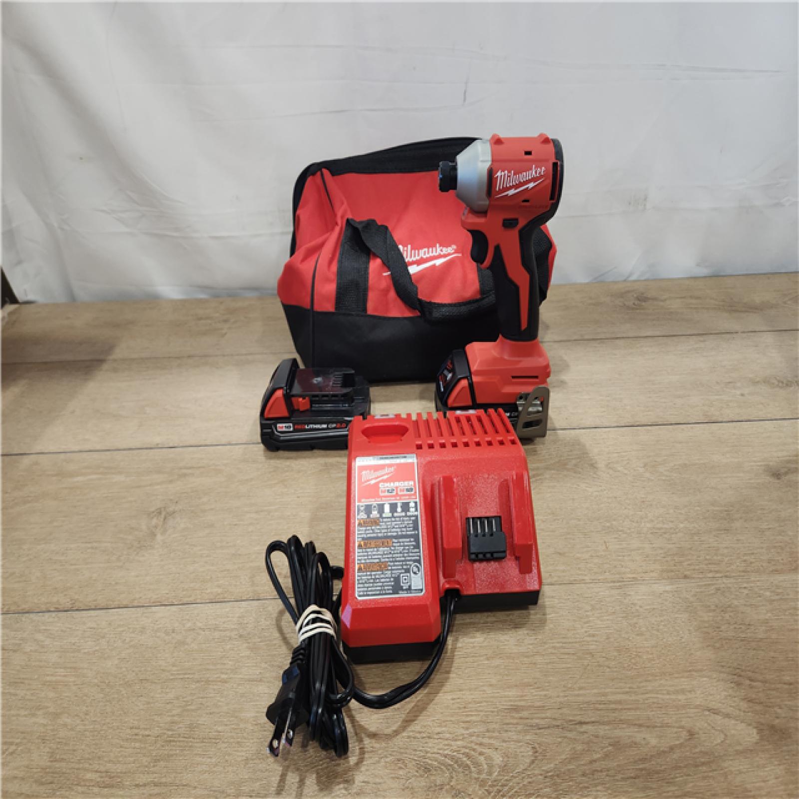 AS-ISP- Milwaukee M18 Compact Brushless 1/4  Hex Impact Driver Kit