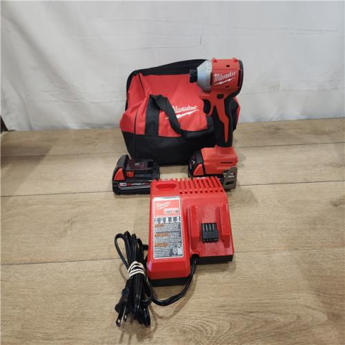 AS-ISP- Milwaukee M18 Compact Brushless 1/4  Hex Impact Driver Kit