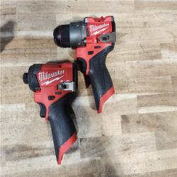HOUSTON LOCATION - AS-IS Milwaukee FUEL 12-Volt Lithium-Ion Brushless Cordless Hammer Drill and Impact Driver Combo Kit