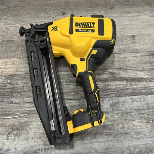 AS-IS DEWALT 20V MAX XR Lithium-Ion Electric Cordless 16-Gauge Angled Finishing Nailer (Tool Only)