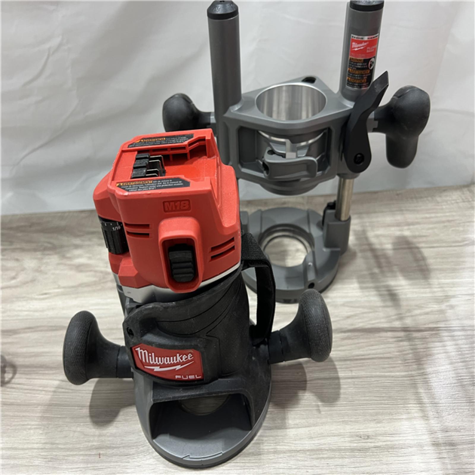 AS-IS Milwaukee M18 FUEL 18-Volt Lithium-Ion Cordless Brushless 1/2 in. Router Plunge Base Kit