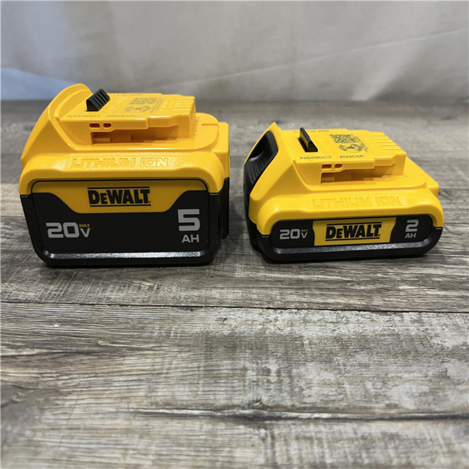 AS-IS DEWALT 20V MAX Lithium-Ion Battery Kit with 5.0Ah and 2.0Ah Battery and Charger