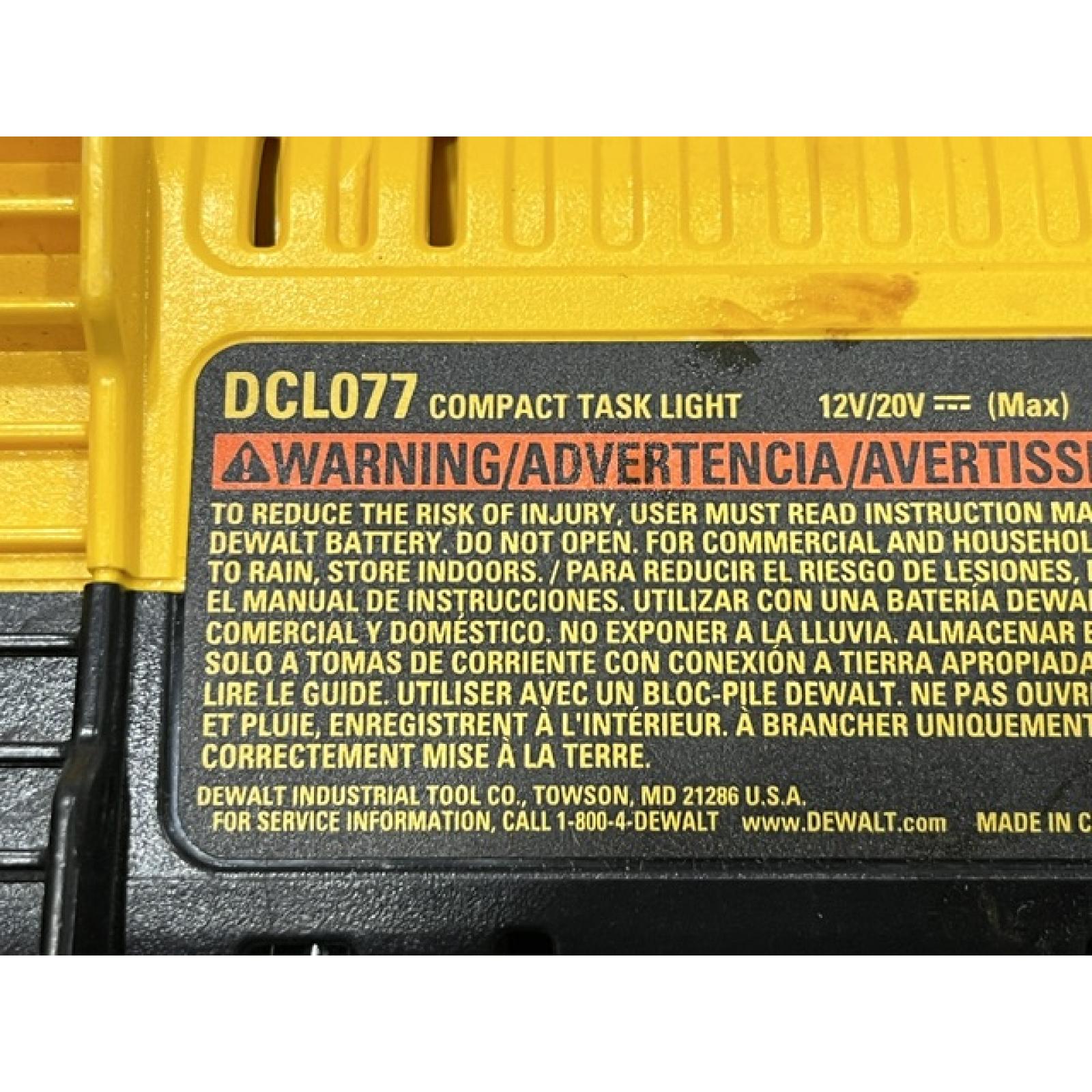 AS-IS DEWALT 20V MAX Compact Cordless Task Lightt (Tool Only)