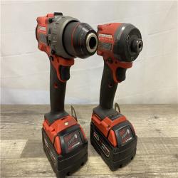AS-IS Milwaukee FUEL 18V Lithium-Ion Brushless Cordless Hammer Drill and Impact Driver Combo Kit (2-Tool) with 2 Batteries