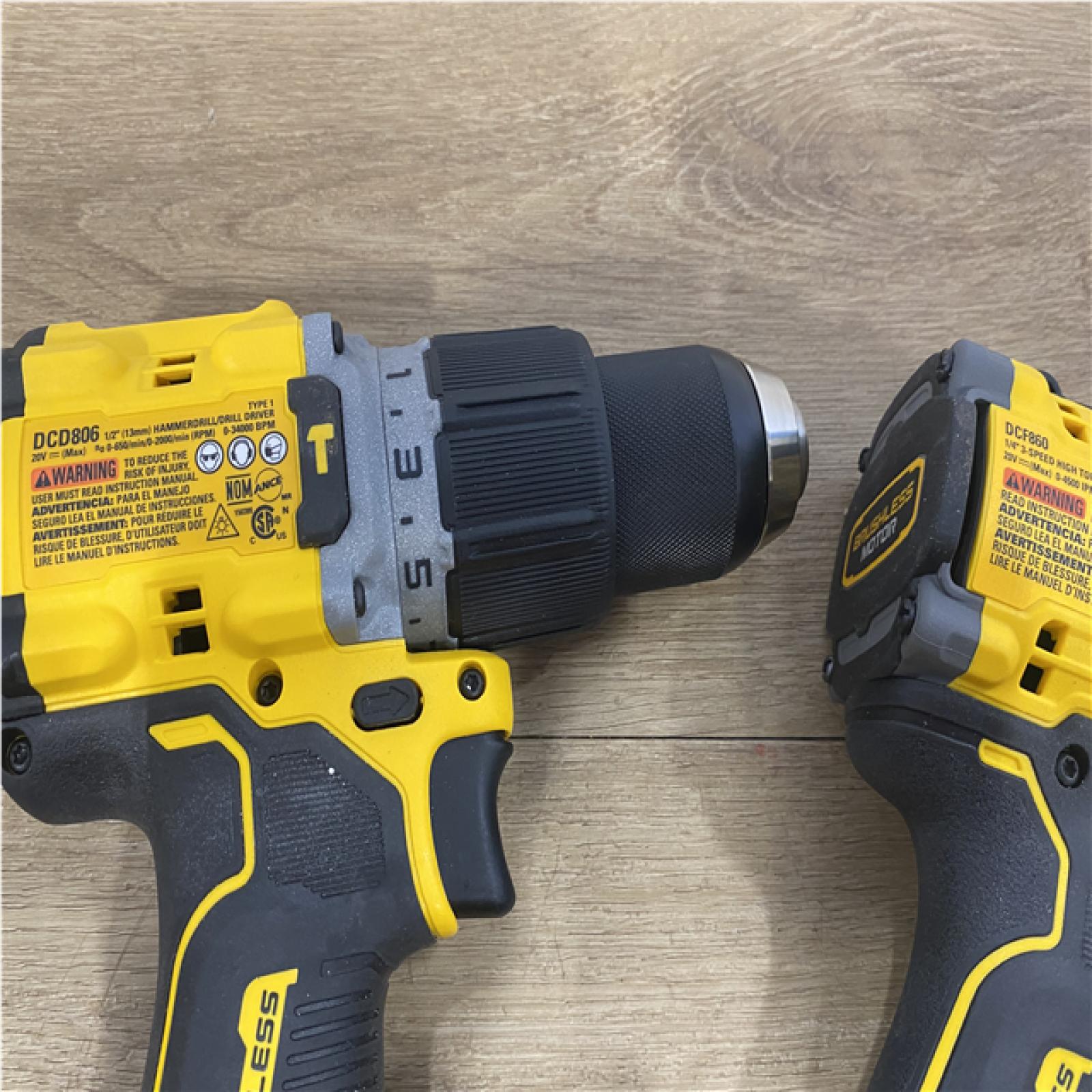 AS-IS DEWALT 20V XR Lithium-Ion Cordless 2-Tool Combo Kit
