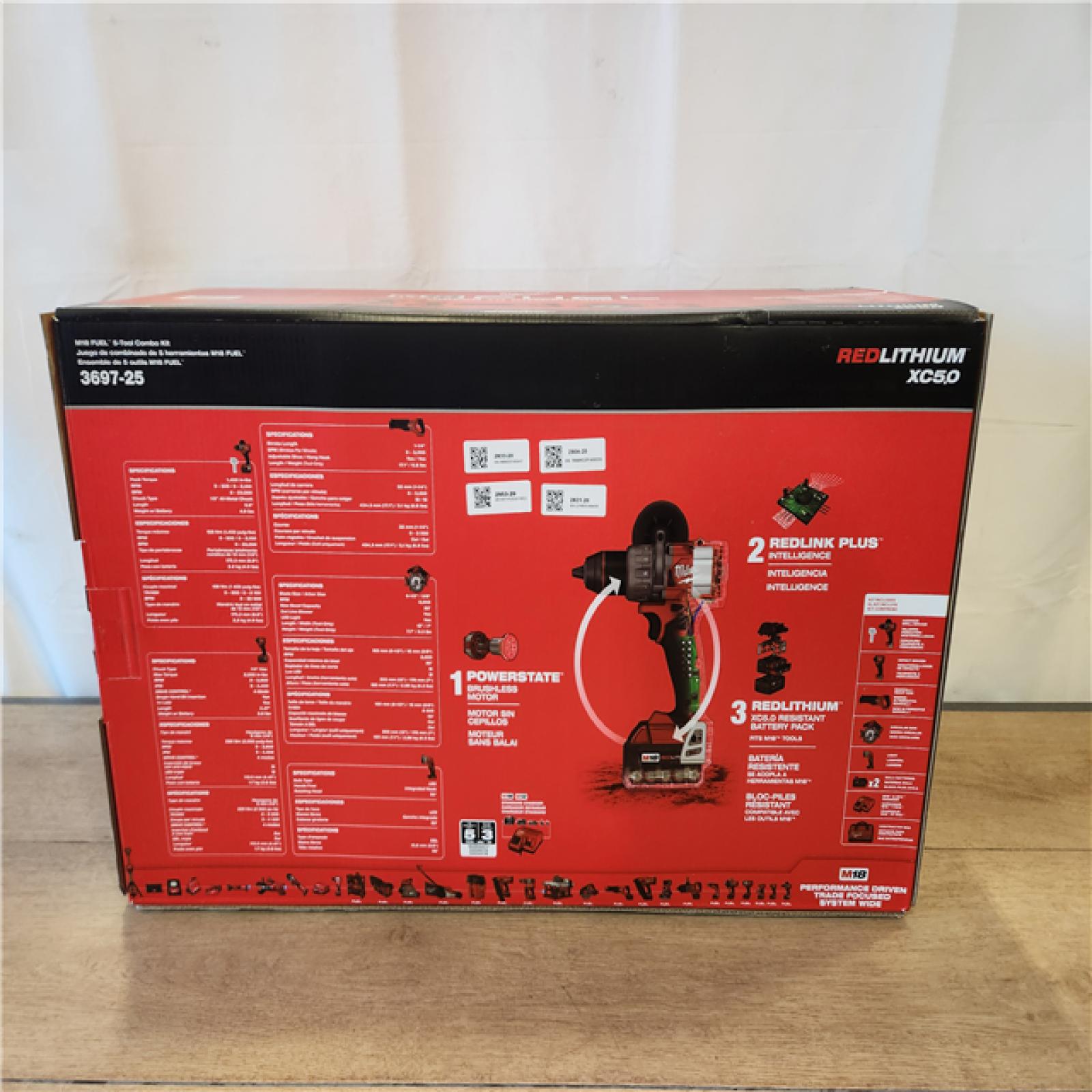 AS-IS- Milwaukee FUEL 18V Lithium-Ion Brushless Cordless (5-Tool) Combo Kit