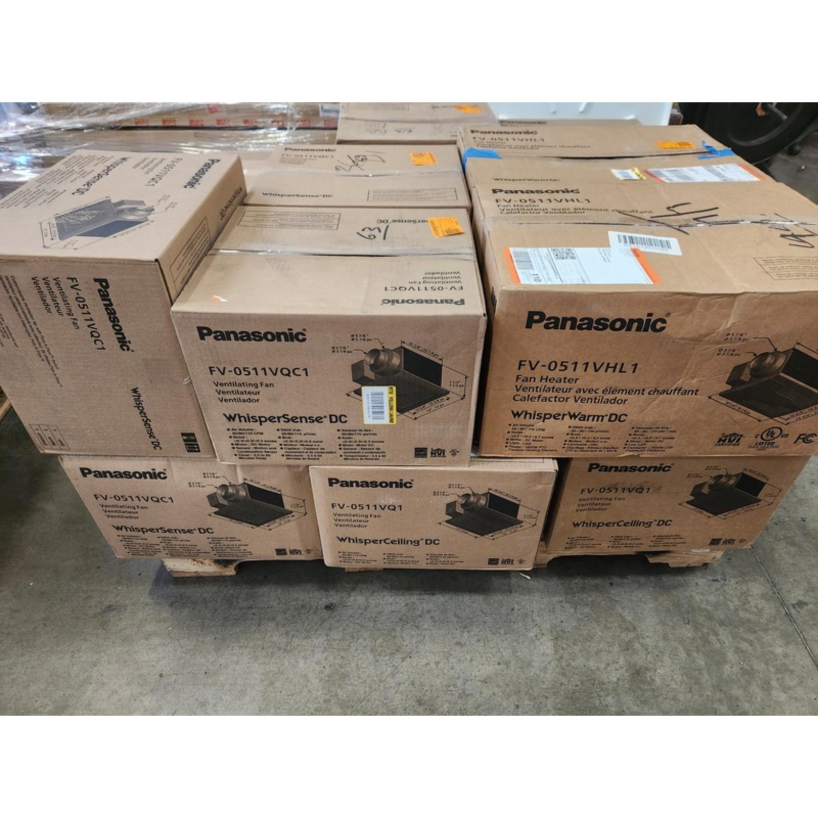 Phoenix NEW Mixed Panasonic Ventilator fans and Heaters Pallet (17-Total)