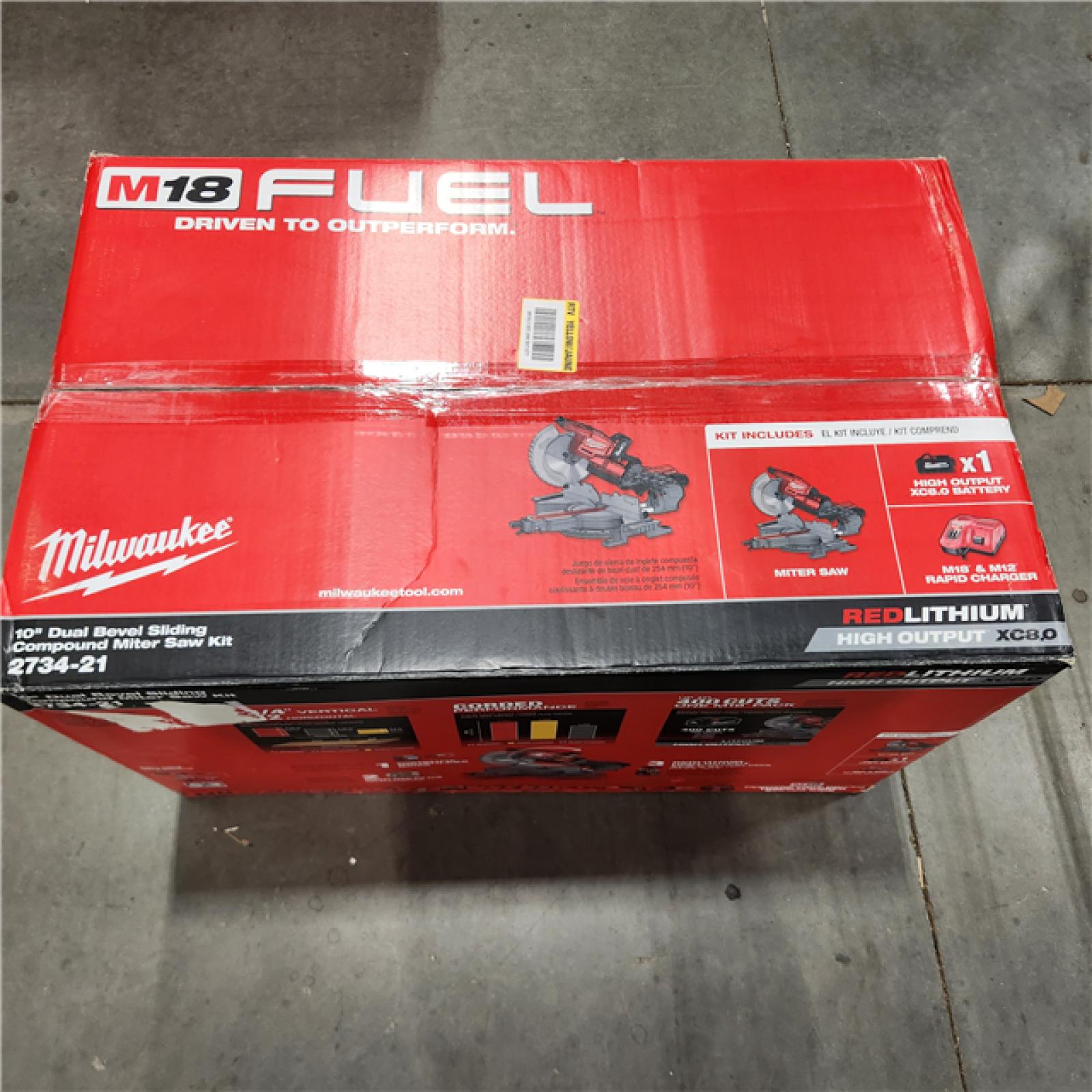 NEW! Milwaukee M18 FUEL 18V 10 in. Lithium-Ion Brushless Cordless Dual Bevel Sliding Compound Miter Saw Kit