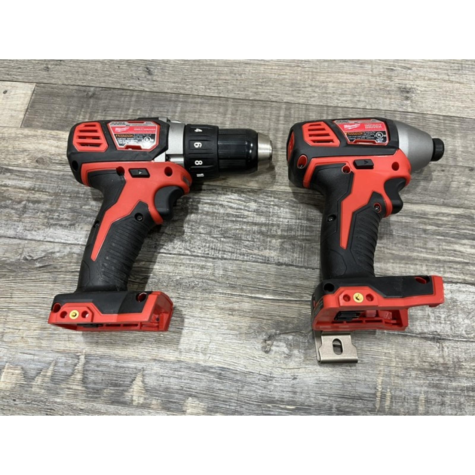 AS-IS Milwaukee 18V Lithium-Ion Cordless Drill Driver/Impact Driver Combo Kit