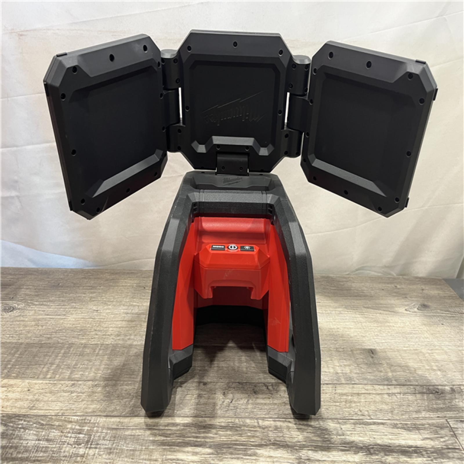 AS-IS Milwaukee 18-Volt Lithium-Ion Cordless 4500 Lumens ROVER Dual Power Triple-Panel Flood & Area Light (Tool-Only)