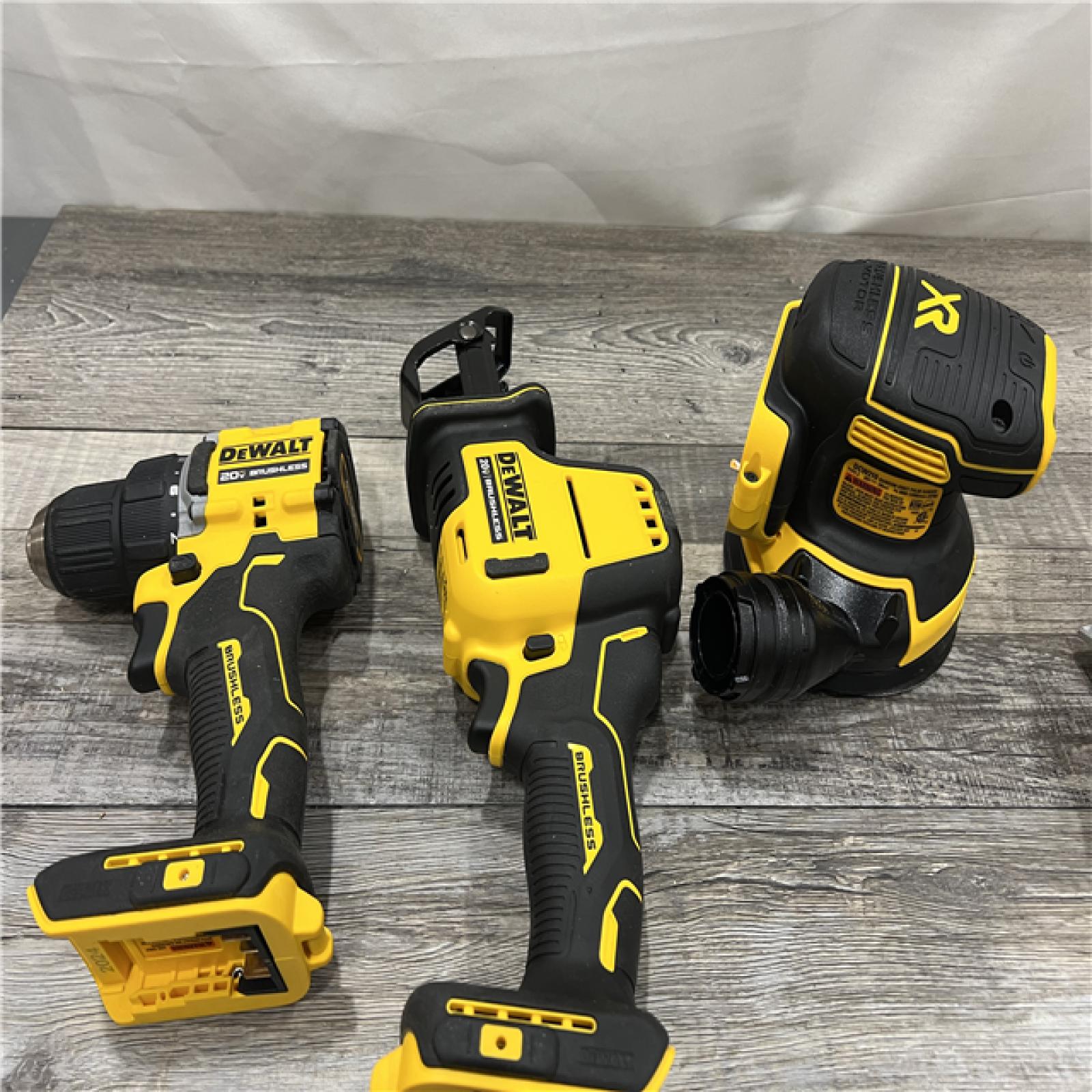 AS-IS DEWALT 20V MAX Lithium-Ion Cordless 7-Tool Combo Kit with 2.0 Ah Battery, (2) 5.0 Ah Batteries and Charger