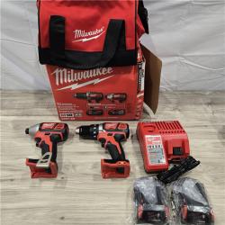 LIKE NEW- Milwaukee 18V Cordless Brushed 2 Tool Drill/Driver and Impact Driver Kit