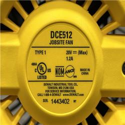 AS-IS DEWALT 20V MAX Jobsite Fan (Tool Only)