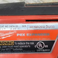 AS-IS Milwaukee Cordless PEX Expansion Tool Kit