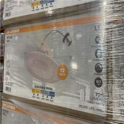 DALLAS LOCATION - NEW LEDVANCE Integrated LED 6 in. Retro Fit Selectable Color 675 Lumen Dimmable Recessed Light White  Wet Rated (12-Pack) (60 UNITS)