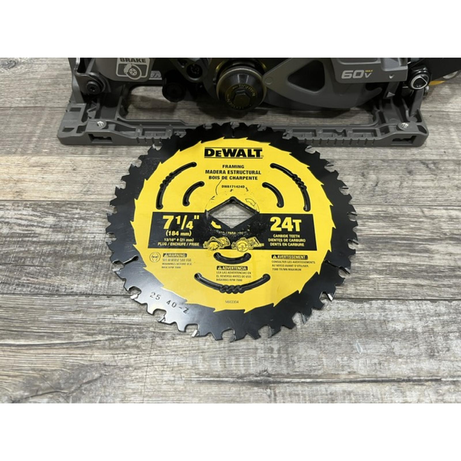 AS-IS DEWALT FLEXVOLT 60V MAX Cordless Brushless 7-1/4 in. Wormdrive Style Circular Saw (Tool Only)