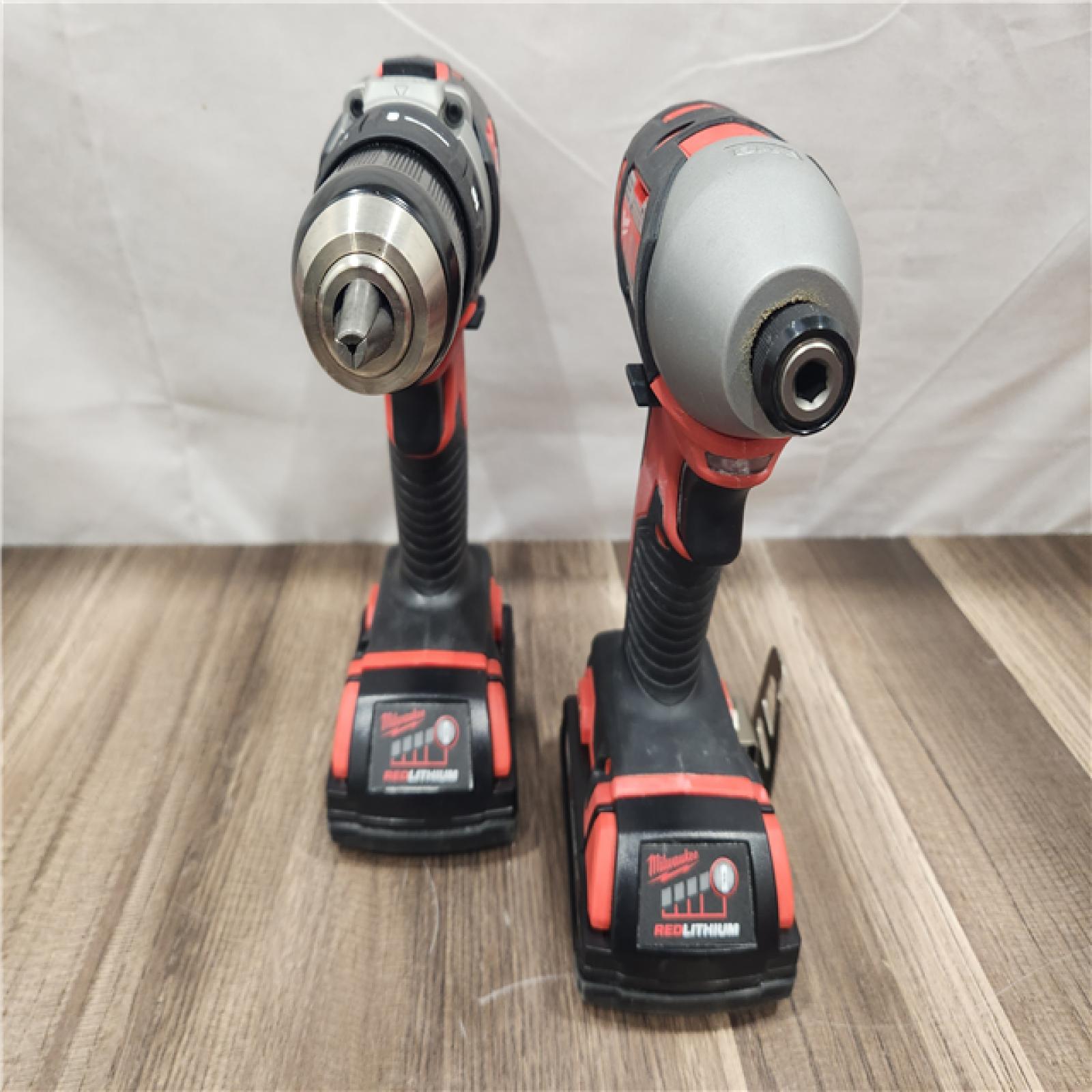 AS-IS- Milwaukee 18V Cordless Brushed 2-Tool Drill/Driver and Impact Driver Kit