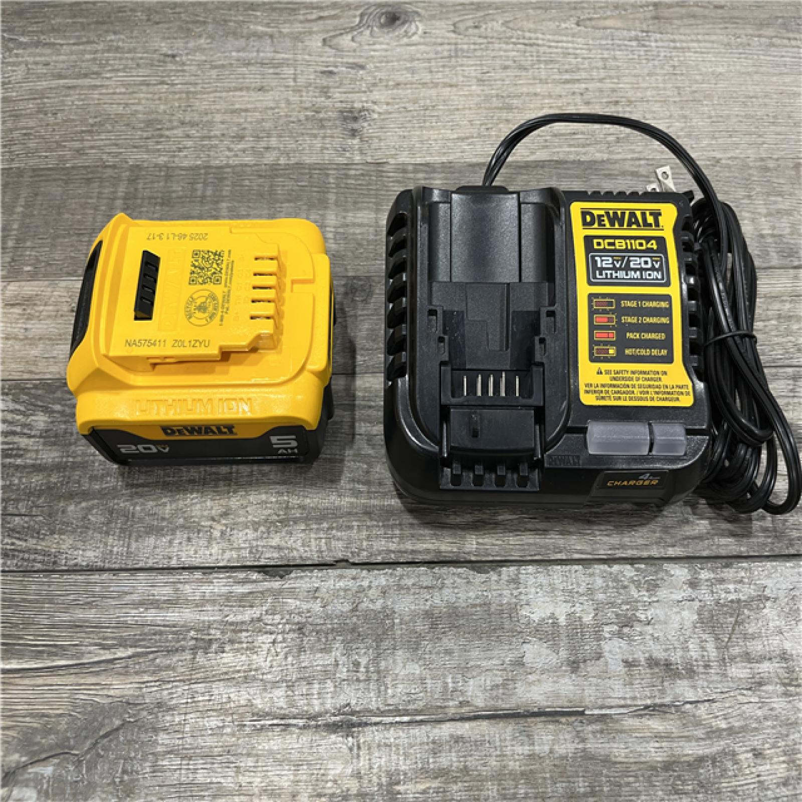 AS-IS DEWALT 20V MAX Lithium-Ion 5.0 Ah Battery and Charger