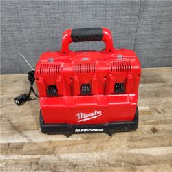 HOUSTON LOCATION - AS-IS Milwaukee 12-Volt/18-Volt Lithium-Ion Multi-Voltage 6-Port Sequential Rapid Battery Charger