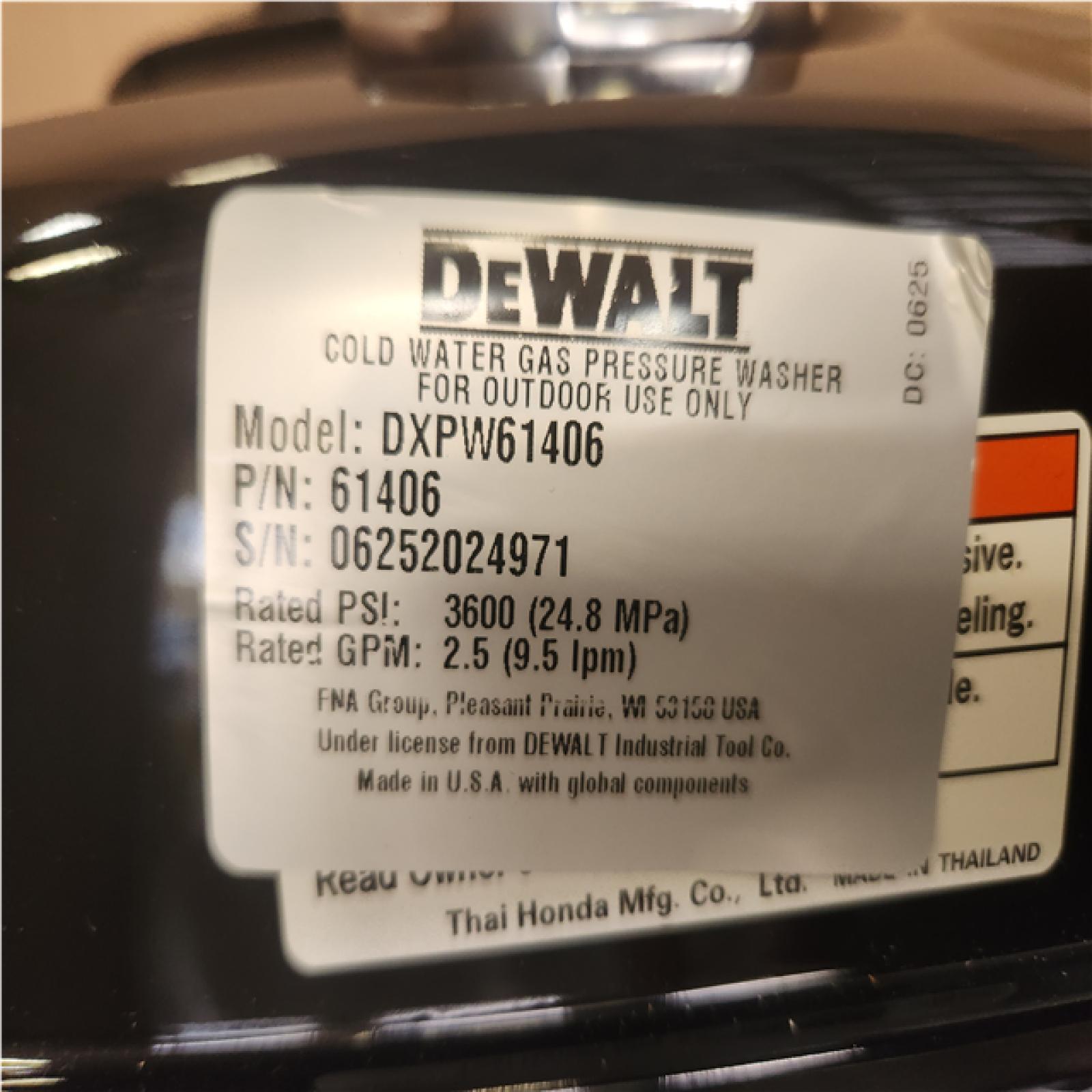 Phoenix NEW DEWALT 3600 PSI 2.5 GPM Gas Pressure Washer with Honda GX200 Engine, Heavy-Duty Commercial Cold Water Power Cleaner