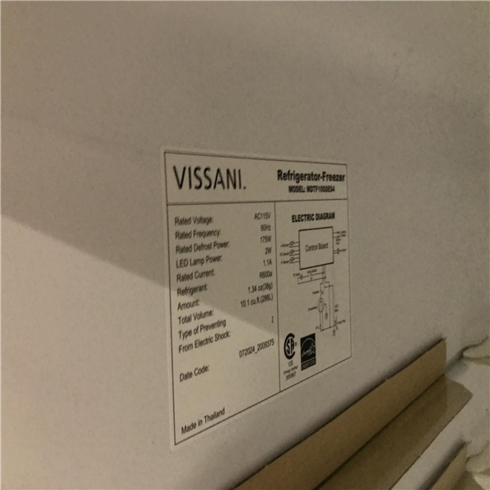 California AS-IS Vissani Refrigerator/ Freezer