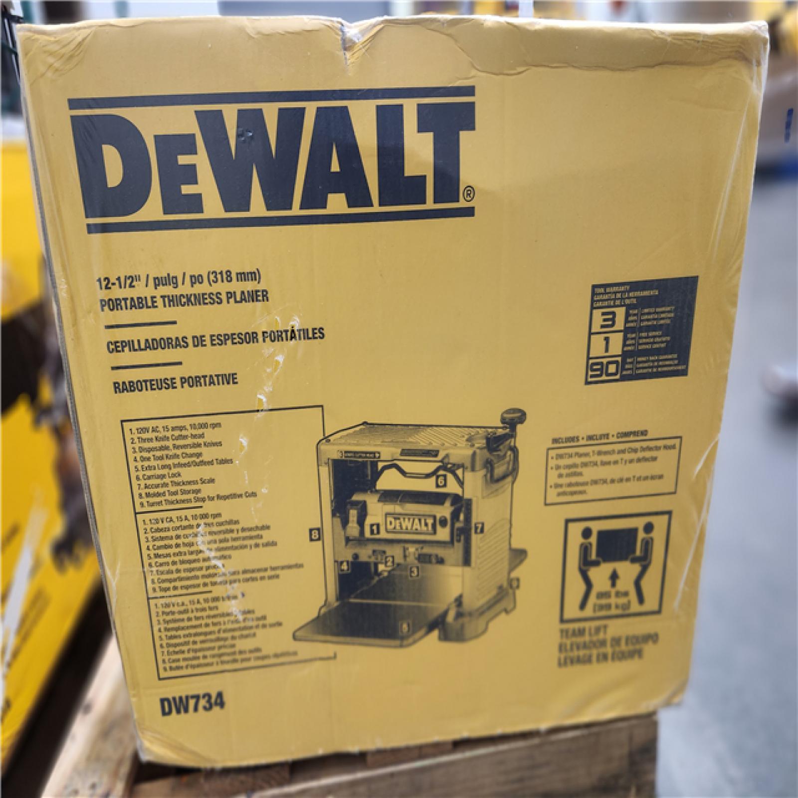 NEW- DEWALT 15 Amp Corded 12.5 in. Bench Planer