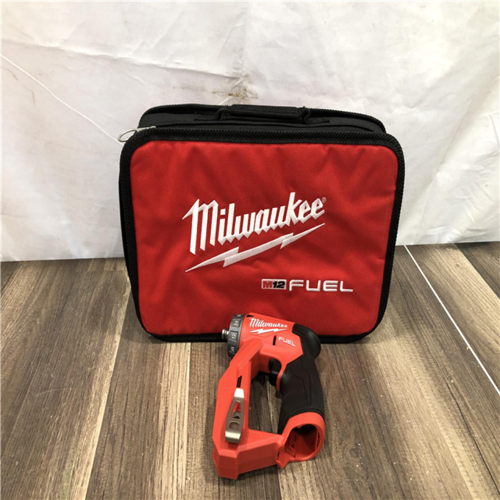 AS-IS Milwaukee FUEL 12V Lithium-Ion Brushless Cordless 4-in-1 Installation 3/8 in. Drill Driver (Tool-Only)