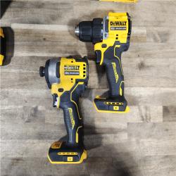 HOUSTON LOCATION - AS-IS Dewalt DCK225D2 20V MAX ATOMIC Brushless Compact Lithium-Ion 1/2 in. Cordless Drill Driver and 1/4 in. Impact Driver Combo Kit with 2 Batteries 2 Ah