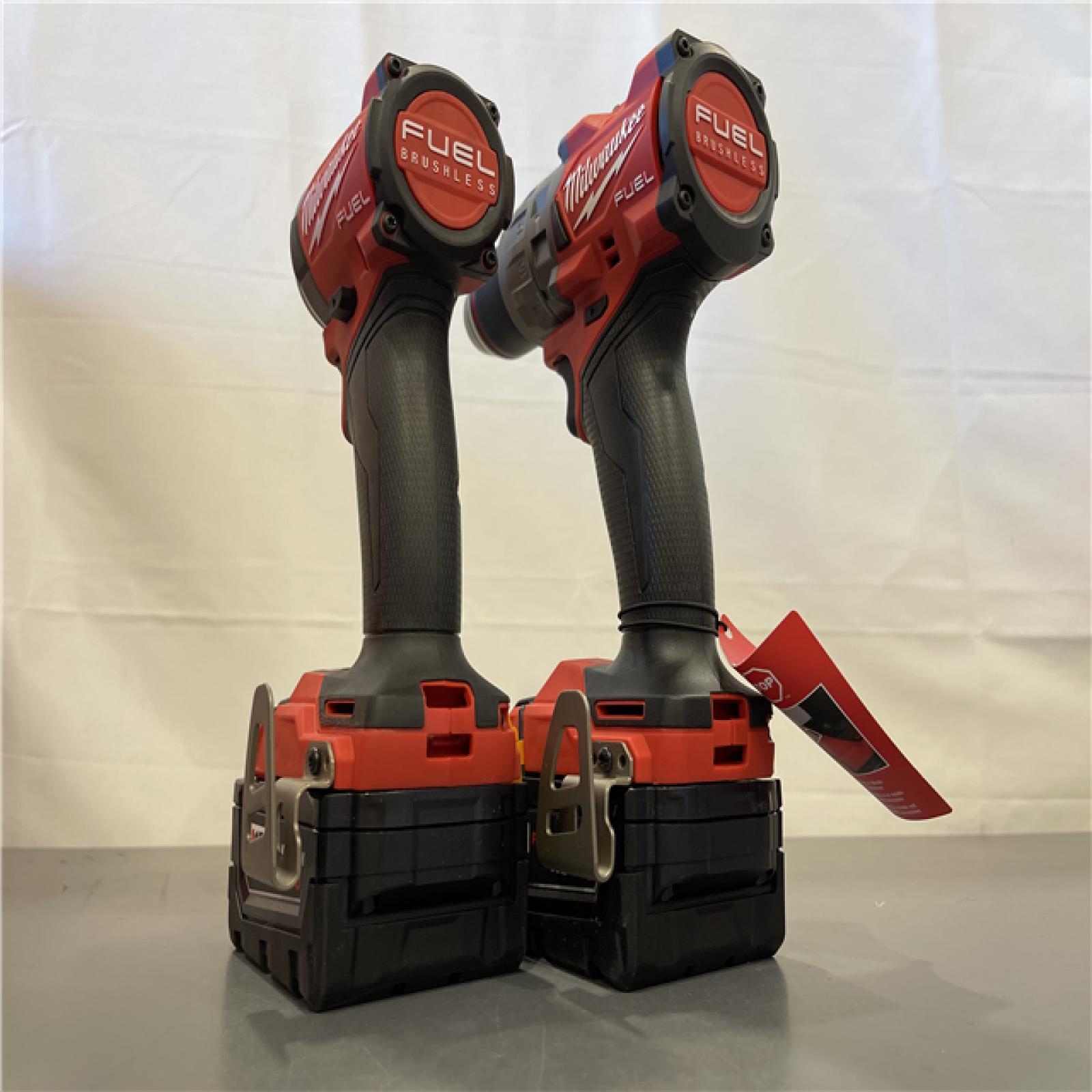 AS-IS - MILWAUKEE FUEL 18V Lithium-Ion Brushless Cordless Hammer Drill and Impact Driver Combo Kit