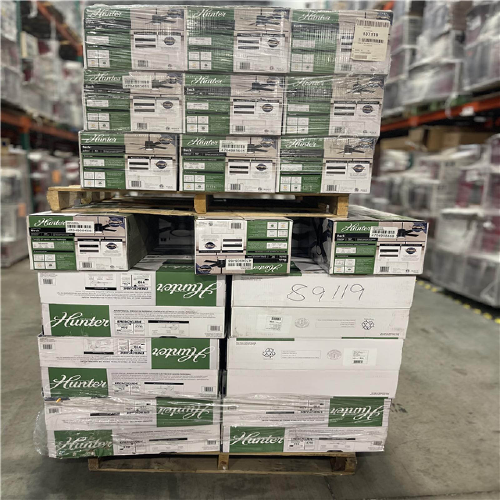 DALLAS LOCATION- NEW!- Hunter Beck 42 in. LED Indoor Matte Black Ceiling Fan PALLET (55 UNITS)