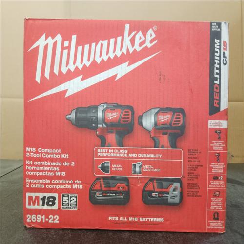 Phoenix NEW Milwaukee M18 18V Lithium-Ion Cordless Drill Driver/Impact Driver Combo Kit (2-Tool) W/ Two 1.5Ah Batteries, Charger Tool Bag (SEALED)