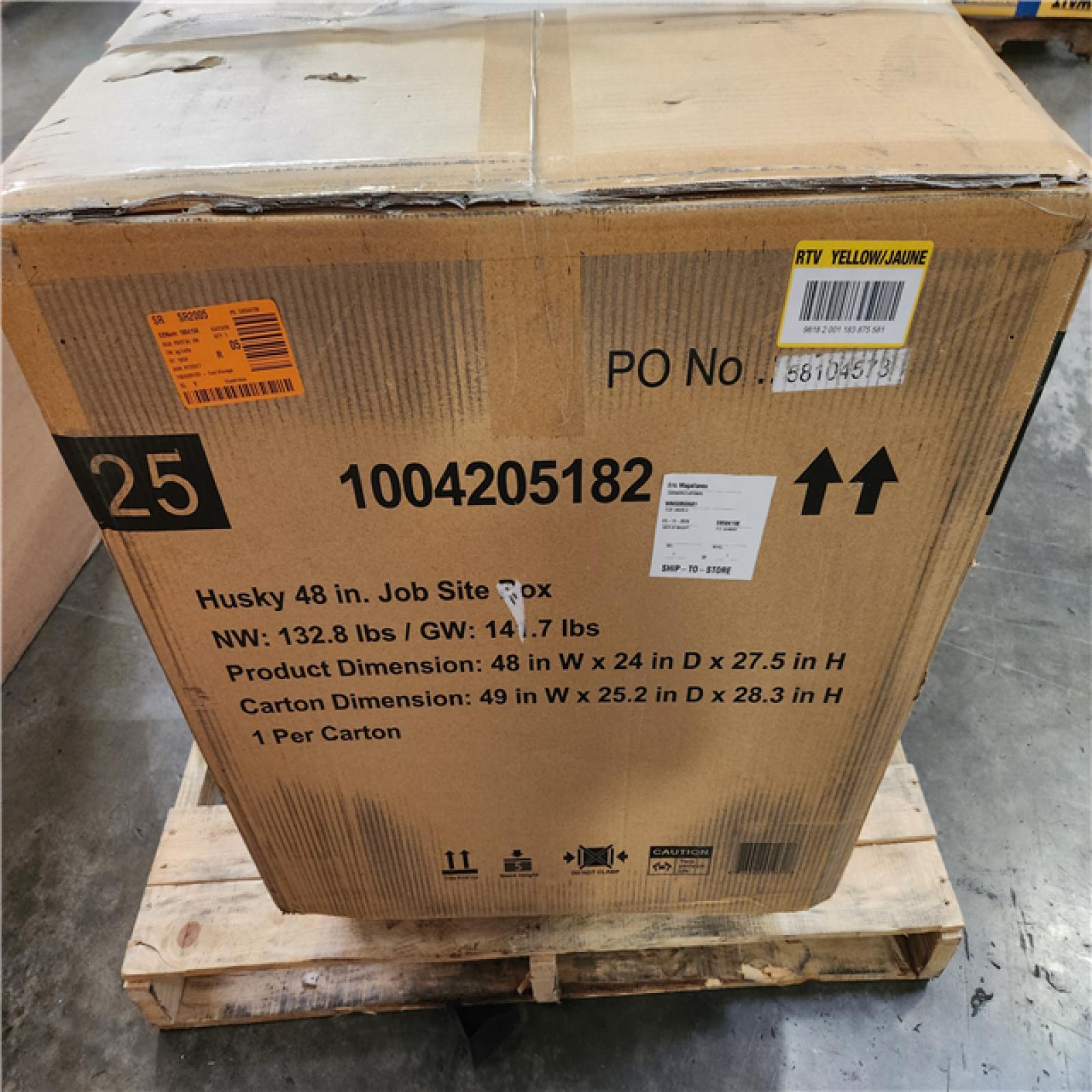 Phoenix NEW Husky Tool Storage 48 in. W Black Steel Job Site Toolbox (SEALED)