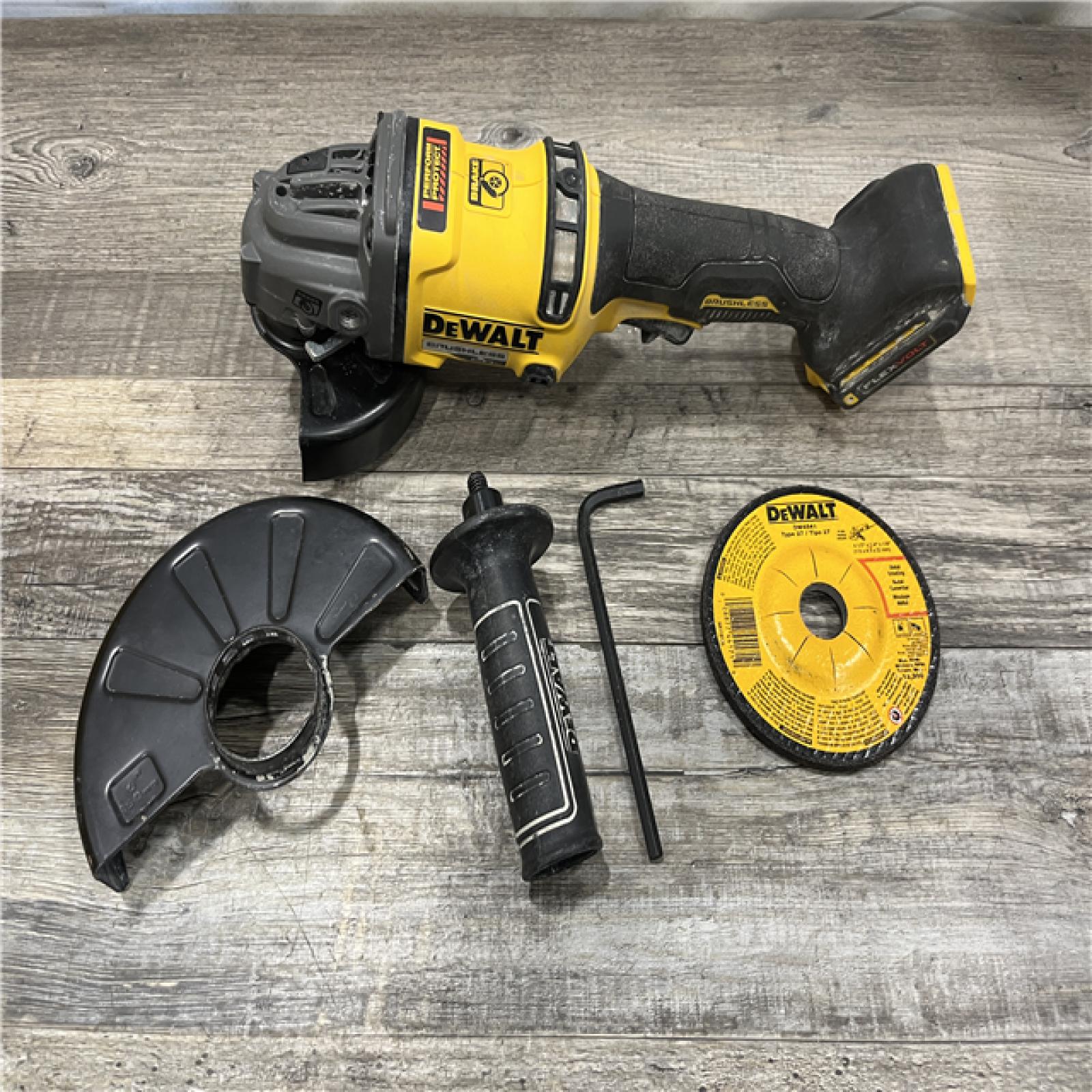 AS-IS DEWALT FLEXVOLT 60V MAX Cordless Brushless 4.5 in. to 6 in. Small Angle Grinder with Kickback Brake (Tool Only)