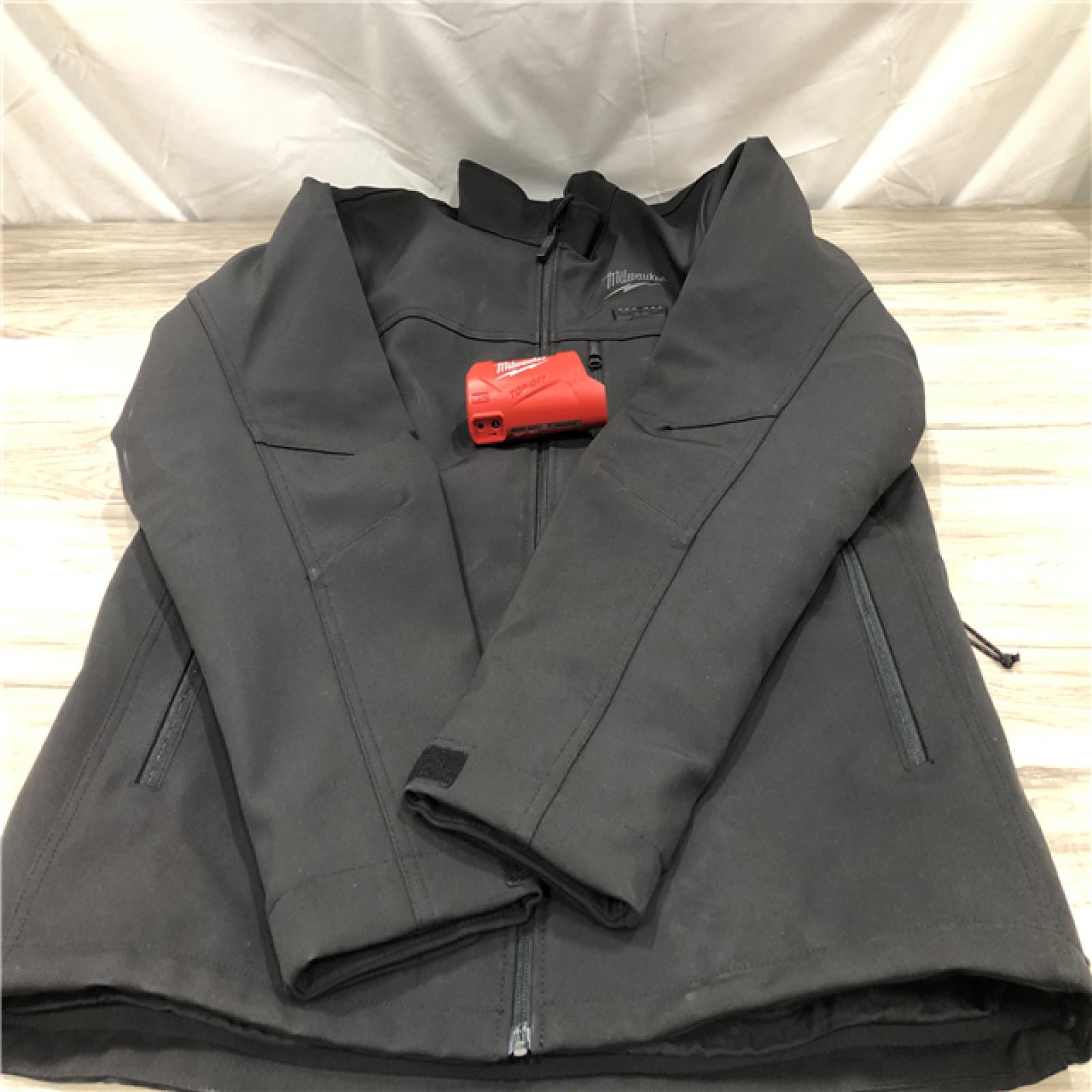 AS-IS Milwaukee Men's Large M12 12V Lithium-Ion Cordless TOUGHSHELL Black Heated Jacket (Jacket/Charger Only)