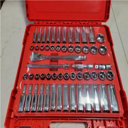 CALIFORNIA AS-IS MILWAUKEE 56PCS 3/8 METRIC & SAE RATCHET AND SOCKETS