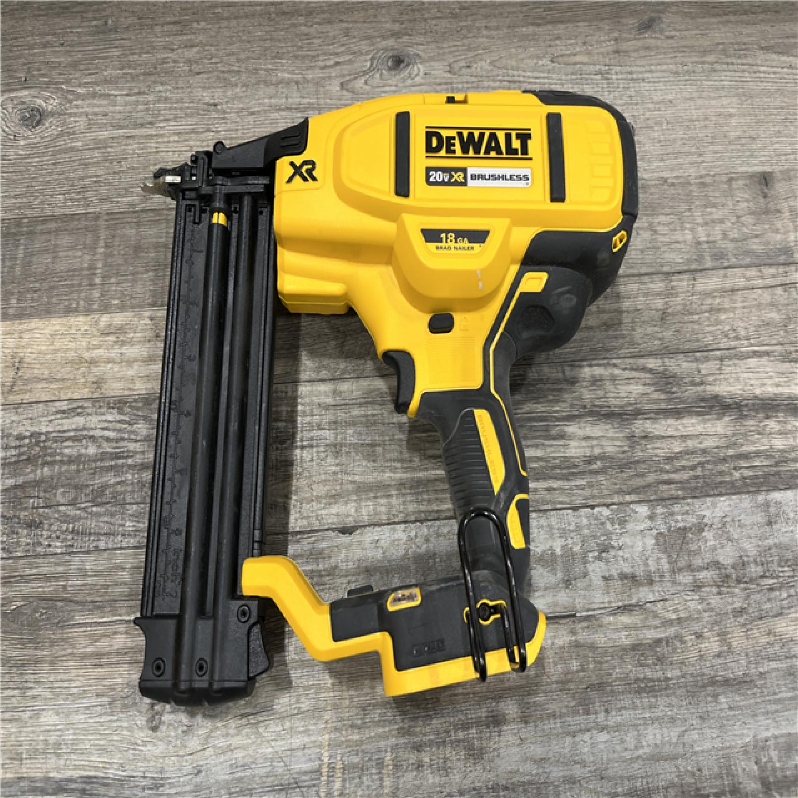 AS-IS DEWALT 20V MAX XR Lithium-Ion Electric Cordless 18-Gauge Brad Nailer (Tool Only)