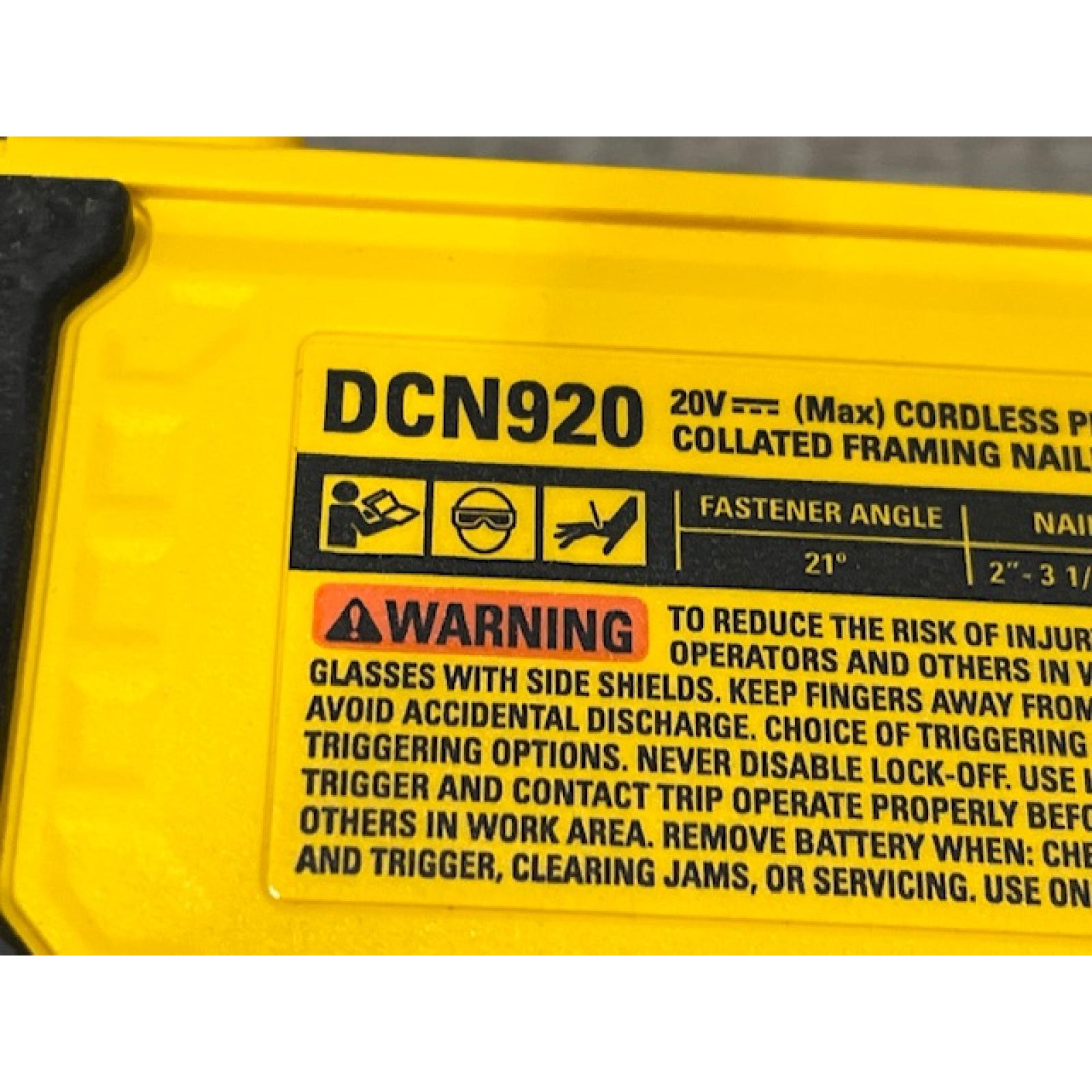 AS-IS DEWALT 20-Volt 21° Cordless Framing Nailer (Tool-Only)
