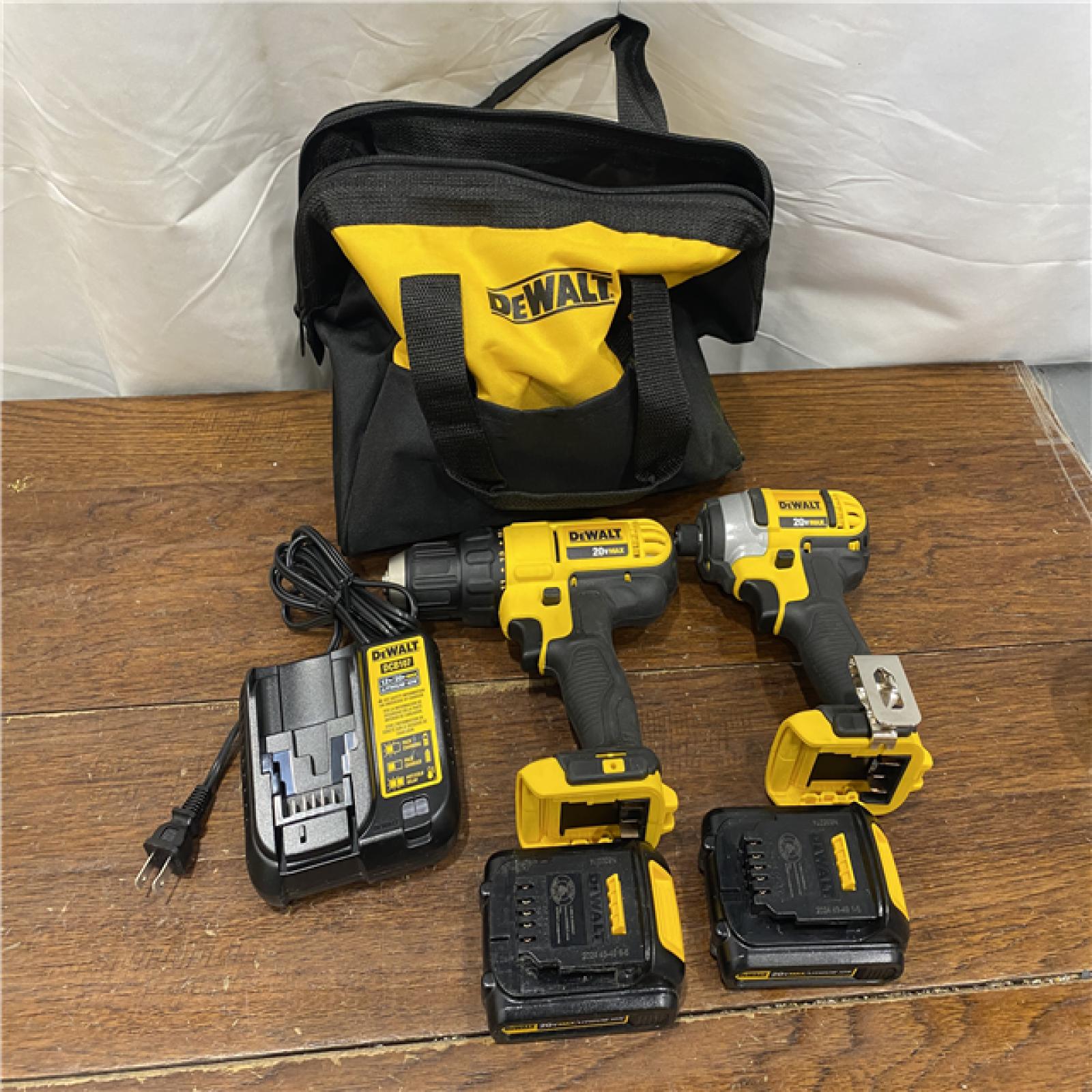 AS-IS DeWALTA® 20V MAX Cordless Drill Driver/Impact Driver Combo Kit 1.3 Ah Lithium Ion
