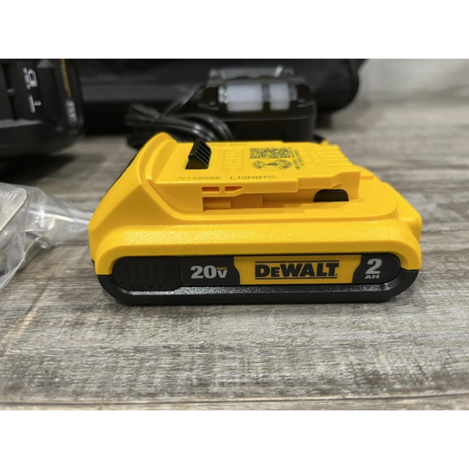 AS-IS DEWALT 20V MAX Lithium-Ion 15-Degree Electric Cordless Roofing Nailer Kit