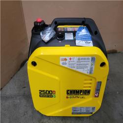 CALIFORNIA AS-IS CHAMPION 2500/1850-Watt Recoil Start Gasoline/Propane Powered Dual Fuel Inverter Generator with Quiet Technology and CO Shield