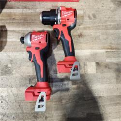 HOUSTON LOCATION - AS-IS M18 18-Volt Lithium-Ion Brushless Cordless Compact Hammer Drill/Impact Combo Kit (2-Tool) with (2) Batteries  Bag