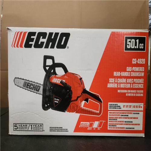 Phoenix LIKE NEW ECHO 20 in. 50.1 cc 2-Stroke Gas Rear Handle Chainsaw