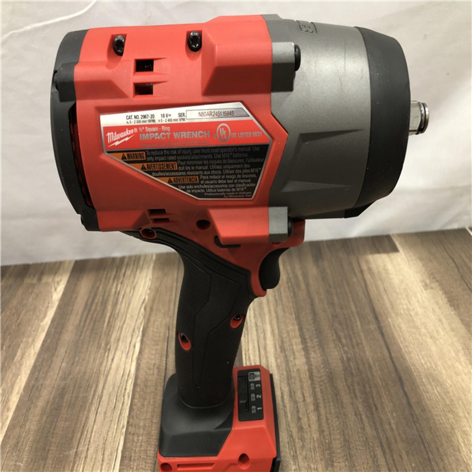 AS-IS Milwaukee FUEL 18V Lithium-Ion Brushless Cordless 1/2 in. Impact Wrench w/Friction Ring Kit