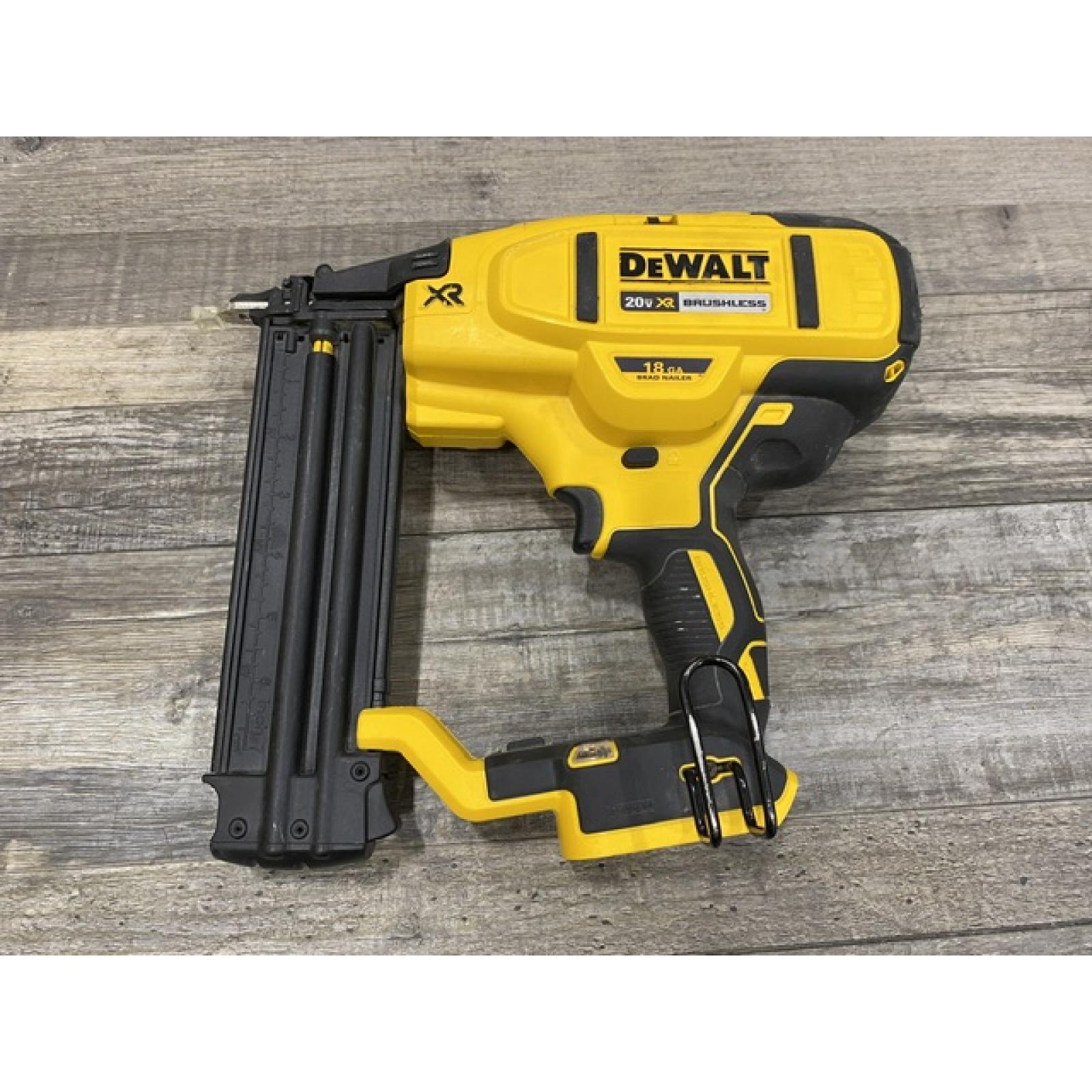 AS-IS DEWALT 20V MAX XR Lithium-Ion Electric Cordless 18-Gauge Brad Nailer (Tool Only)